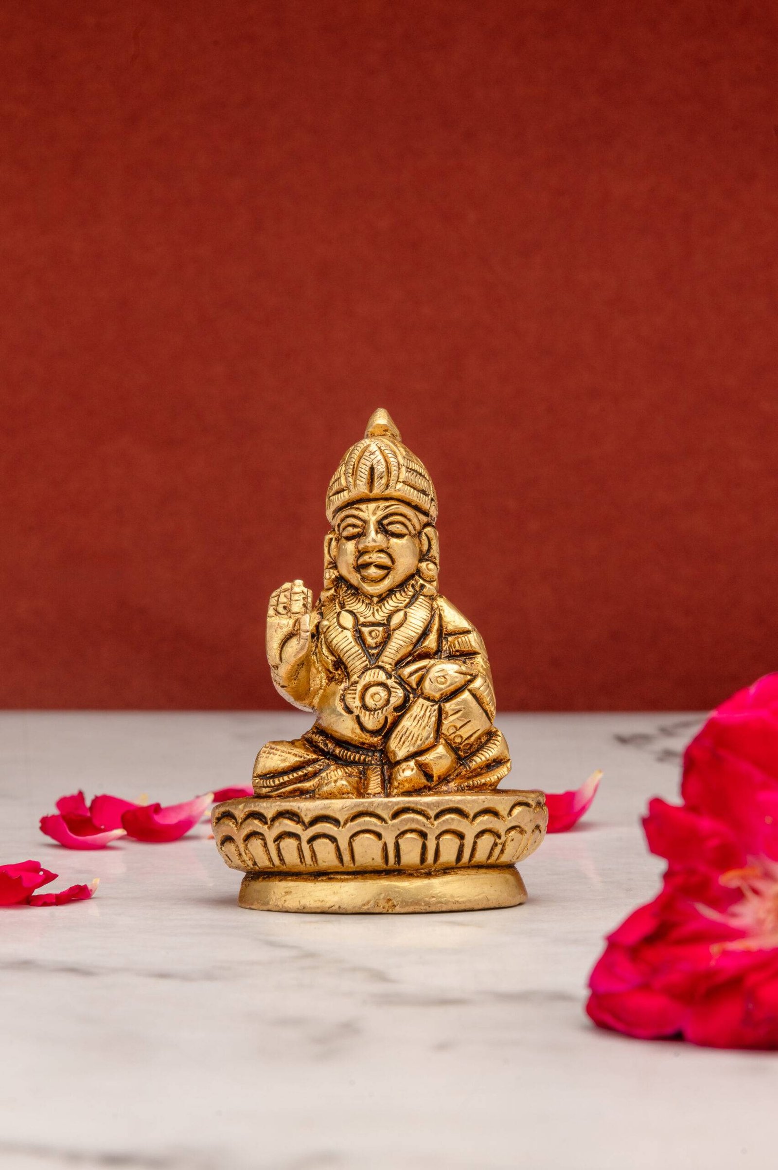 brass-Kuber-177-6-scaled-1.jpg Superfine Brass Kuber – Ashirwaad Mudra – 2.5 Inch - Image 1