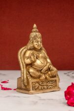 Brass Kuber Idol – Ashirwaad Mudra – Vintage Look – 4.5 Inch - Image 5