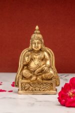 Brass Kuber Idol – Ashirwaad Mudra – Vintage Look – 4.5 Inch