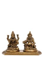 Superfine Brass Kuber and Laxmi Idol – Blessings of Wealth – 3.5 Inch – Antique Finish - Image 4