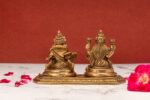 Superfine Brass Kuber and Laxmi Idol – Blessings of Wealth – 3.5 Inch – Antique Finish - Image 5