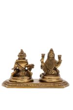 Superfine Brass Kuber and Laxmi Idol – Blessings of Wealth – 3.5 Inch – Antique Finish - Image 2
