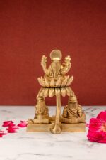 Superfine Brass Kuber, Laxmi & Riddhi Idol – Trinity of Wealth – 5 Inch - Image 9