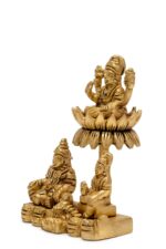 Superfine Brass Kuber, Laxmi & Riddhi Idol – Trinity of Wealth – 5 Inch - Image 7