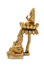 Superfine Brass Kuber, Laxmi & Riddhi Idol – Trinity of Wealth – 5 Inch - Image 6