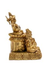Superfine Brass Kuber, Laxmi & Riddhi Idol – Trinity of Wealth – 6 Inch - Image 6