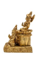 Superfine Brass Kuber, Laxmi & Riddhi Idol – Trinity of Wealth – 6 Inch - Image 4