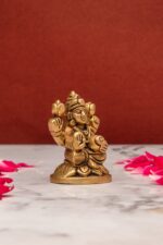 Brass Laxmi Mata Idol – Miniature – 2 Inch - Image 4