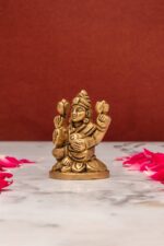 Brass Laxmi Mata Idol – Miniature – 2 Inch - Image 2