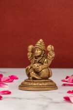 Brass Superfine Laxmi Mata Idol – 2.5 Inch - Image 2