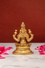 Brass Superfine Laxmi Mata Idol – Miniature – 3 Inch - Image 3