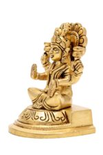 Brass Superfine Laxmi Mata Idol – Detailed Carving – 4.25 Inch - Image 5