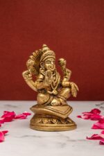 Brass Superfine Laxmi Mata Idol – 4.25 Inch - Image 4