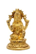 Brass Laxmi Mata Idol – 4.25 Inch - Image 6