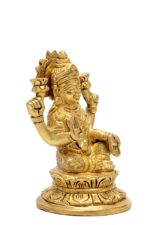 Brass Laxmi Mata Idol – 4.25 Inch - Image 5