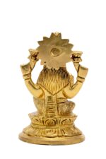 Brass Laxmi Mata Idol – 4.25 Inch - Image 4