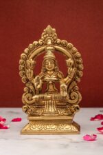 Brass Superfine Laxmi Mata Idol – With Frame – 5.5 Inch
