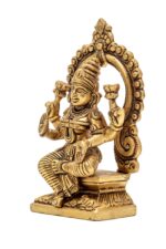 Brass Superfine Laxmi Mata Idol – With Frame – 6 Inch - Image 8