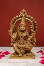Brass Superfine Laxmi Mata Idol – With Frame – 6 Inch