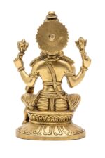 Brass Superfine Laxmi Mata Idol – Detailed Carving – 6.25 Inch - Image 4