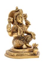 Brass Superfine Laxmi Mata Idol – Beautifully Carved – 5.5 Inch - Image 7