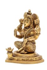 Brass Superfine Laxmi Mata Idol – Beautifully Carved – 5.5 Inch - Image 5