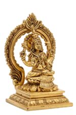 Brass Superfine Laxmi Mata Idol – With Frame – 7 Inch - Image 6