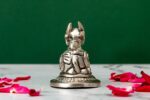 Brass Silver-Coated Superfine Nandi Idol – Beautifully Carved – 2.5 Inches - Image 3