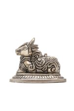 Brass Silver-Coated Superfine Nandi Idol – Beautifully Carved – 2.5 Inches - Image 6