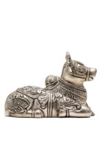 Brass Silver-Coated Superfine Nandi Idol – Beautifully Carved – 5.20 Inches - Image 9