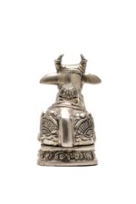 Brass Silver-Coated Superfine Nandi Idol – Beautifully Carved – 6.30 Inches - Image 5