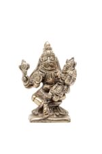 Brass Silver-Coated Superfine Lord Narsingh Idol- 2.75 Inches - Image 8