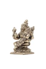 Brass Silver-Coated Superfine Lord Narsingh Idol- 2.75 Inches - Image 7
