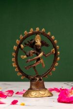 Brass Nataraj Idol – Dual Tone – 5 Inch - Image 2