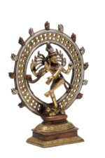 Brass Nataraj Idol – Triple Tone – 8.5 Inch - Image 7