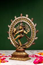 Brass Nataraj Idol – Triple Tone – 8.5 Inch - Image 2