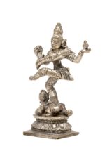 Brass Silver-Coated Superfine Nataraj Idol Miniature – 2.75 Inches - Image 4
