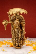 Superfine Brass Padmananam Idol – Detailed Carving – 5 Inch - Image 12