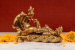 Superfine Brass Padmananam Idol – Detailed Carving – 5 Inch