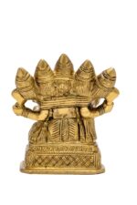 Superfine Brass Punchmukhi Ganesh Idol – Detailed Carving – 5 Inch - Image 2