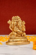 Superfine Brass  Punchmukhi Ganesh Idol – 3.5 Inch - Image 8