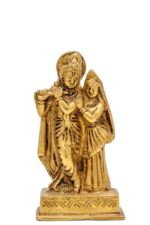Superfine Brass Radha Krishna Idol with Cow – 4 Inch - Image 4