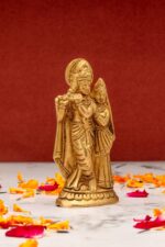 Brass Radha Krishna Idol – 4.5 Inch - Image 8