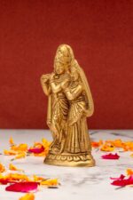 Brass Radha Krishna Idol – 4.5 Inch - Image 2