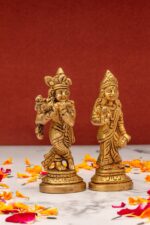 Superfine Brass Radha Krishna Idol – 4 Inch - Image 8