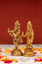 Superfine Brass Radha Krishna Idol – 4 Inch - Image 2