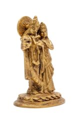 Brass Radha Krishna Idol – 5.5 Inch - Image 4