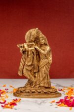 Brass Radha Krishna Idol – 5.5 Inch