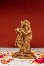 Brass Radha Krishna Idol – 5.5 Inch - Image 2