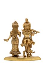 Superfine Brass Radha Krishna Idol – With Peacock – 7 Inch - Image 3